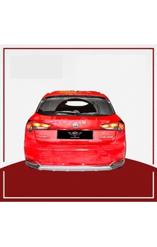 Fiat Uyumlu Egea Hb Cross Arka Tampon Reflektör Çıtası Paslanmaz Çelik
