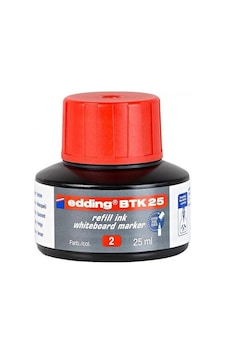 Edding Beyaz Tahta Kalemi Mürekkebi 25Ml. Btk25 - Kırmızı Edding Beyaz Tahta Kalemi Mürekkebi 25Ml. Btk25 - Kırmızı