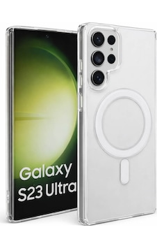 Samsung Galaxy S23 Ultra Uyumlu Kamera Korumalı Magsafe Wireless Şarj Özellikli Lüks Şeffaf Silikon Telefon Kılıfı Samsung Galaxy S23 Ultra Uyumlu Kamera Korumalı Magsafe Wireless Şarj Özellikli Lüks Şeffaf Silikon Telefon Kılıfı