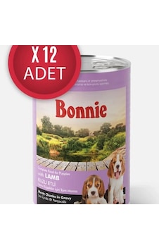 Bonnie Kuzu Etli Sos İçinde Et Parçacıklı Yavru Köpek Konservesi 400g X 12 Adet Bonnie Kuzu Etli Sos İçinde Et Parçacıklı Yavru Köpek Konservesi 400g X 12 Adet