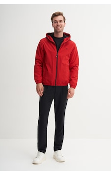 Cazador Basic Crinkle Kumaş Baharlık Regular Fit Mont Kırmızı