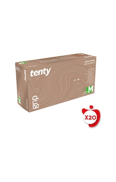 Tenty Grip Pudralı Lateks Muayene Eldiveni M Beden Beyaz 100'lü 20 Paket Tenty Grip Pudralı Lateks Muayene Eldiveni M Beden Beyaz 100'lü 20 Paket