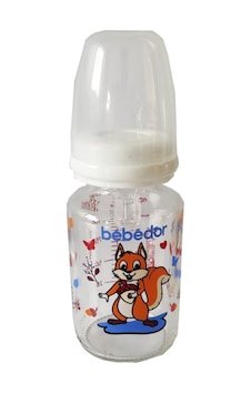 Bebedor Desenli Silikon Emzikli Yavaş Akış Beyaz 125 Ml Kod: 30302 Cam Biberon Bebedor Desenli Silikon Emzikli Yavaş Akış Beyaz 125 Ml Kod: 30302 Cam Biberon