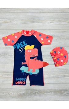 My Kids Wear Tatlı Dino Temalı Boneli Erkek Çocuk Mayo Takımı Lacivert - Pembe My Kids Wear Tatlı Dino Temalı Boneli Erkek Çocuk Mayo Takımı Lacivert - Pembe