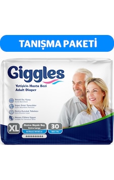 Giggles Yetişkin Bel Bağlamalı Hasta Bezi Extralarge 30'Lu Giggles Yetişkin Bel Bağlamalı Hasta Bezi Extralarge 30'Lu