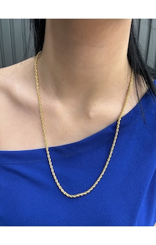 Halat Zincir 22 Ayar Altın Kaplama 60 Cm 3mm Halat Zincir 22 Ayar Altın Kaplama 60 Cm 3mm