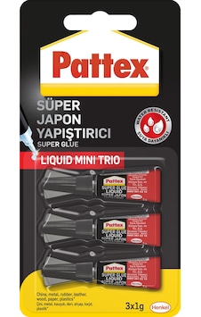Pattex Süper Mini Trio Japon Yapıştırıcı 3 x 1 G Blister Pattex Süper Mini Trio Japon Yapıştırıcı 3 x 1 G Blister