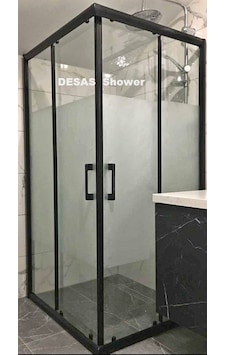 Desaş Shower 1015S Siyah Profil Teknesiz Kare Şeffaf Desensiz Cam Duşakabin 90 x 90 5 MM Şeffaf Desaş Shower 1015S Siyah Profil Teknesiz Kare Şeffaf Desensiz Cam Duşakabin 90 x 90 5 MM Şeffaf