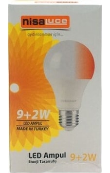 Nisaluce Eamp-074/bk 9+2w E27 Beyaz-kırmızı Led Ampul 5332 . Nisaluce Eamp-074/bk 9+2w E27 Beyaz-kırmızı Led Ampul 5332 .