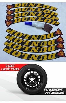 Dunlop Motosiklet Ve Otomobil Araç 3d Uyumlu Oto Lastik Yazısı Sticker Arma 8 Adet Sarı Dunlop Motosiklet Ve Otomobil Araç 3d Uyumlu Oto Lastik Yazısı Sticker Arma 8 Adet Sarı