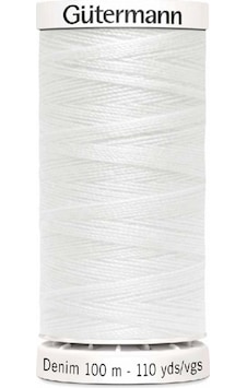 Gütermann Denim 100 Kot İpi - Tek Ebat / Beyaz Gütermann Denim 100 Kot İpi - Tek Ebat / Beyaz
