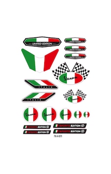 Vespa Agv Ekipman Kask Motorsiklet Sticker Seti 02 Vespa Agv Ekipman Kask Motorsiklet Sticker Seti 02