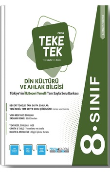 8. Sınıf Din Kültürü ve Ahlak Bilgisi Teke Tek Soru Bankası- Pruva Akademi 8. Sınıf Din Kültürü ve Ahlak Bilgisi Teke Tek Soru Bankası- Pruva Akademi