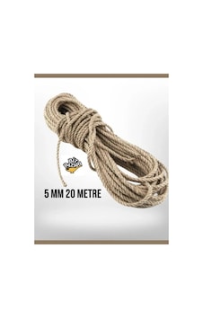 5 Mm 20 Metre Jüt Halat - Dekoratif Halat - Kendir İpi 5 Mm 20 Metre Jüt Halat - Dekoratif Halat - Kendir İpi