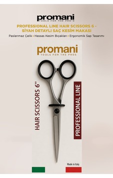 Professional Line Hair Scissors 6 - Siyah Detaylı Saç Kesim Makası Professional Line Hair Scissors 6 - Siyah Detaylı Saç Kesim Makası