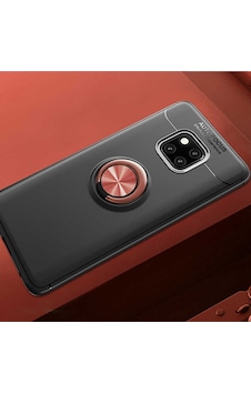 Huawei Mate 20 Pro Kılıf Kamera Çıkıntılı Renkli Yüzüklü Standlı Mıknatıslı Kapak Ravel