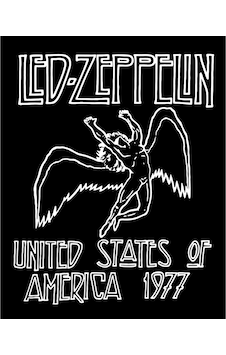 Zepplin Giyim Led Zeppelin 1977 Büyük Sırt Patch Yama Zepplin Giyim Led Zeppelin 1977 Büyük Sırt Patch Yama