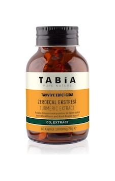Tabia Zerdeçal Eki 1000 MG 60 Kapsül Tabia Zerdeçal Eki 1000 MG 60 Kapsül