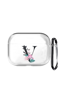 Apple Uyumlu AirPods Pro 2 Harf Tasarımlı Şeffaf Silikon Kılıf - V Şeffaf Apple Uyumlu AirPods Pro 2 Harf Tasarımlı Şeffaf Silikon Kılıf - V Şeffaf