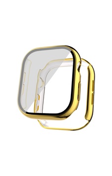 Apple Uyumlu  Watch 10 42mm Sert Pc Kasa Electroplatink Çerçeveli Ekran Koruyucu Zore Watch  Gard 36