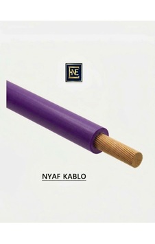 Enfe Elektrik 0,34 Mm² Nyaf Kablo - Çok Telli Esnek Bakır Tesisat Kablosu 5 Metre Rulo Mor Enfe Elektrik 0,34 Mm² Nyaf Kablo - Çok Telli Esnek Bakır Tesisat Kablosu 5 Metre Rulo Mor