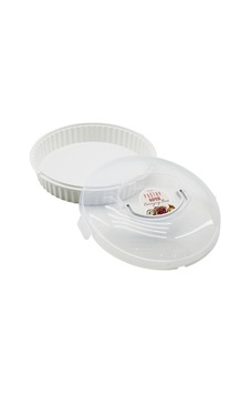 Diyarı Fırsat Qlux Yuvarlak Pasta Ve Börek Fanusu Kilitli Şeffaf Kapaklı Beyaz 6'lı Paket