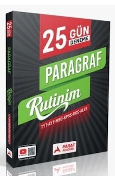 Paraf 25 Gün Deneme Paragraf Rutinim Tyt Ayt Msü Kpss Dgs Ales Paraf 25 Gün Deneme Paragraf Rutinim Tyt Ayt Msü Kpss Dgs Ales