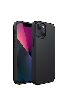 Apple İphone 13/14 İle Uyumlu İçi Kadife Dışı Mat Yapıya Sahip Koruma Sağlayan Lansman Silikon Kılıf Siyah