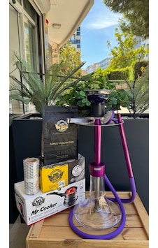 Wow Legend V52 Target Model Purple Nargile Takımı Seti Wow Legend V52 Target Model Purple Nargile Takımı Seti