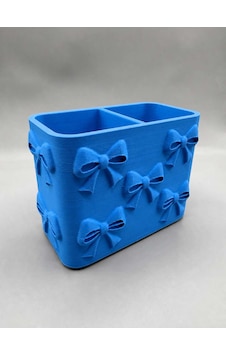 3d Baskı Fiyonk Desenli Bölmeli Kalemlik - Masaüstü Organizer - Mavi Diğer 3d Baskı Fiyonk Desenli Bölmeli Kalemlik - Masaüstü Organizer - Mavi Diğer