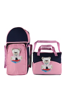 Pembe Ayıcık Bebek Taşıma Seti Portbebe Ve Bakım Çantası Pembe Ayıcık Bebek Taşıma Seti Portbebe Ve Bakım Çantası