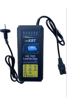 Krt Hk-1103 60 Volt 20 Ah Tam Otomatik Devre Kesicili Elektrikli Bisiklet Engelli Sandalye Scooter Şarj Göstergeli Adaptör Şarj Aleti 2.8a