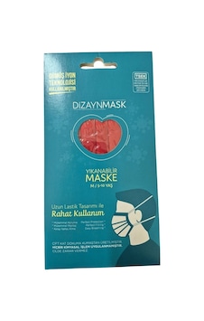 Dizaynmask Gümüş İyonlu Bez Maske Kırmızı Çocuk M 5-10 Yaş Dizaynmask Gümüş İyonlu Bez Maske Kırmızı Çocuk M 5-10 Yaş