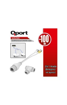 Q-splpoe1 Poe Splıtter 2-in-1 Ağ Konnektörü+ 3 Yollu Rj45 Konnektörü
