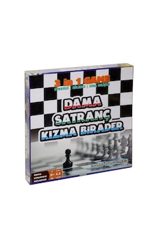 Dama Satranç Kızma Birader 3'lü Ahşap Oyun Seti Strateji Eğlence Dama Satranç Kızma Birader 3'lü Ahşap Oyun Seti Strateji Eğlence