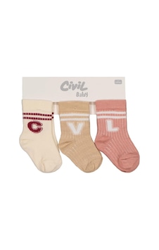 Civil Baby Cvl 3'lü 6-18 Ay Bebek Kız Çorap Set - Standart 12 Ay Civil Baby Cvl 3'lü 6-18 Ay Bebek Kız Çorap Set - Standart 12 Ay