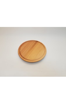 30 Cm Yuvarlak Oluklu Ahşap Pizza -steak-pasta-kek-peynir-kurabiye Sunum Tahtası Ahşap
