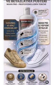 Aitong Mann Pro Ayakkabı Taban Beyazlatıcı Sararma Karşıtı Yüksek Etkili Oksidan Kremjel 150 Ml Beyaz