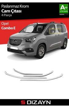 S-dizayn Opel Combo E Krom Cam Çıtası 4 Prç 2019 Üzeri A+ Kalite