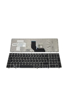HP Uyumlu Elitebook 8560P 8570P Notebook Klavyesi (Siyah Tr) Gri Çerçeve - 551035424