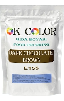 Ok Color Dark Chocolate Brown E155 Kahverengi Toz Gıda Boyası 50 G