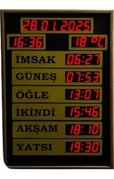 Gps'li Cami Namaz Vakitmatik Kasa Ölçüsü 50x70 Cm Çok Renkli Gps'li Cami Namaz Vakitmatik Kasa Ölçüsü 50x70 Cm Çok Renkli