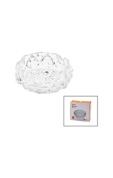 Büyük Cam - Dıamond Kristal Şekil Yuvarlak Küllük Çap: 12.8cm - D: 5.2cm 5570