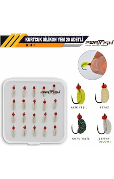 Portfish Kurtcuk Silikon Yem 20 Adetli-10278 Portfish Kurtcuk Silikon Yem 20 Adetli-10278