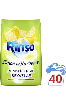 Rinso Limon ve Karbonat Renkliler ve Beyazlar İçin Toz Çamaşır Deterjanı 4 KG