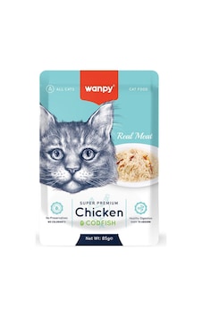 Wanpy Pouch Tavuklu & Morina Balıklı Yaş Kedi Maması 85 G Wanpy Pouch Tavuklu & Morina Balıklı Yaş Kedi Maması 85 G