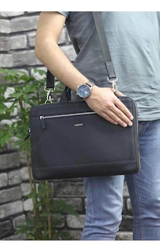 Siyah Deri Özel Üretim Laptop Ve Evrak Çantası-131972 Siyah Siyah Deri Özel Üretim Laptop Ve Evrak Çantası-131972 Siyah