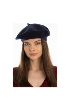 Elfida Fashion Kadın Fransız Ressam Keçe Bere Lacivert