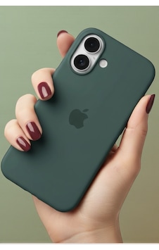 Iphone 16 Uyumlu Kılıf Logolu Lansman Soft Yumuşak Içi Kadife Silikon Kapak Yeşil Iphone 16 Uyumlu Kılıf Logolu Lansman Soft Yumuşak Içi Kadife Silikon Kapak Yeşil