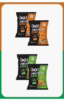 Go Ahead Protein Cipsi - Taco Aromalı Ve Yer Fıstıklı İkişer Adet - %20 Protein - 55 Gram - 4 Adet Go Ahead Protein Cipsi - Taco Aromalı Ve Yer Fıstıklı İkişer Adet - %20 Protein - 55 Gram - 4 Adet